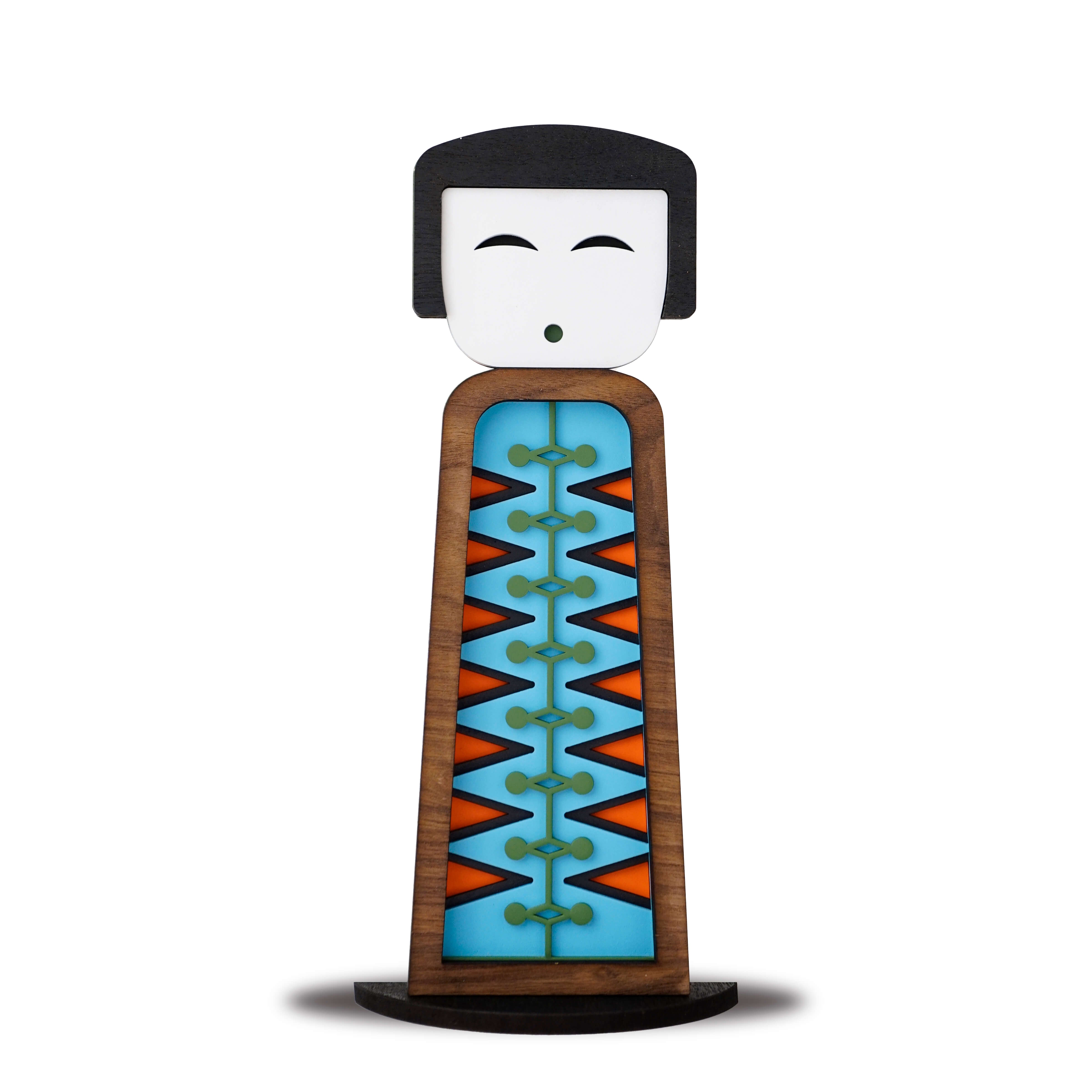 Set de 2 Kokeshi #3 et #5 - Figurines - Œuvre d'art originale de Tzachi Nevo